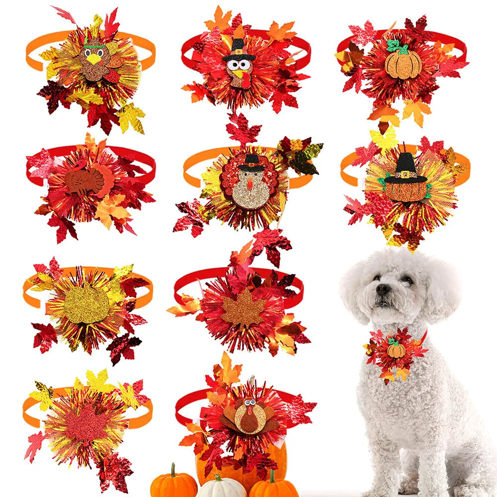 5/10PC Autumn Dog Bowties Adjustable Puppy - ProPawPet.com