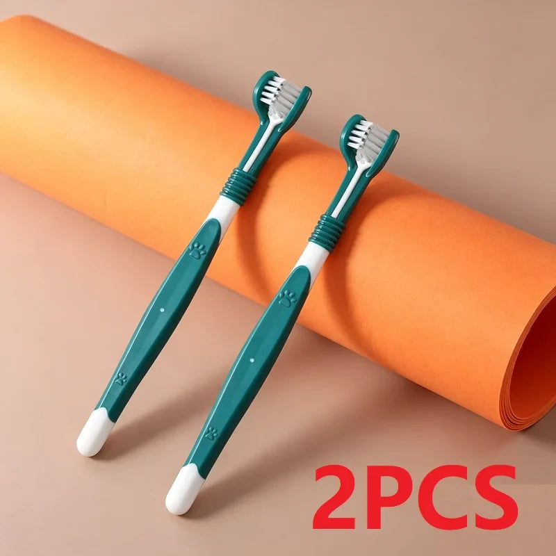 3-Sided Pet Toothbrush Dog Plastic - ProPawPet.com