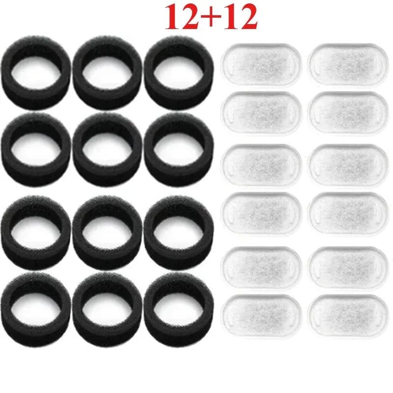 6 8 12 Cat Water Fountain Activated Carbon Sponge Filters, Stainless Steel