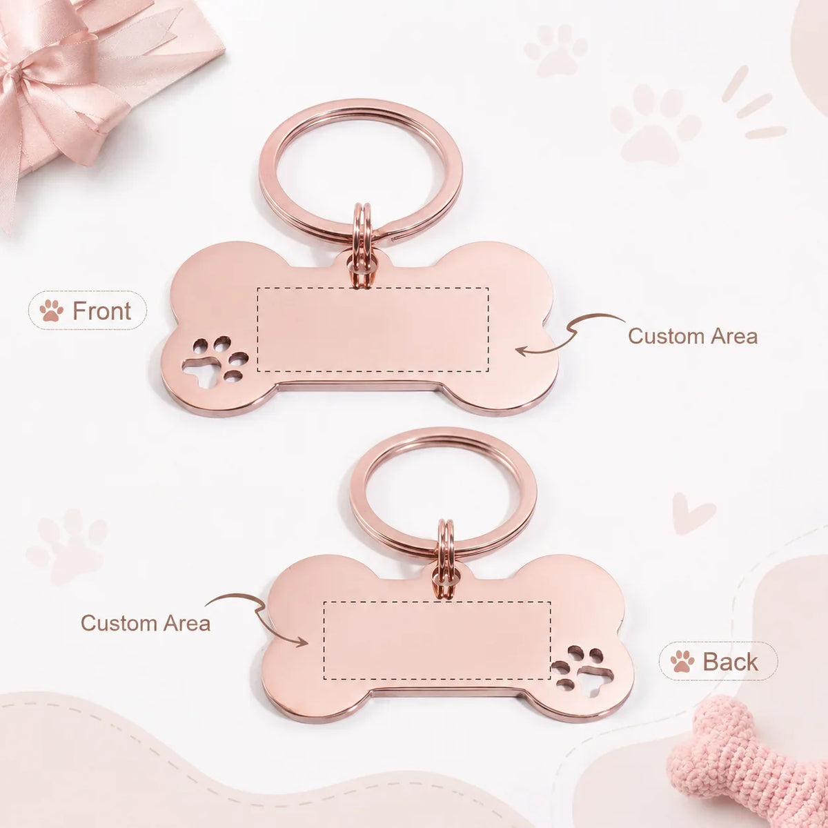 Stainless Steel Custom Name Dog Tags