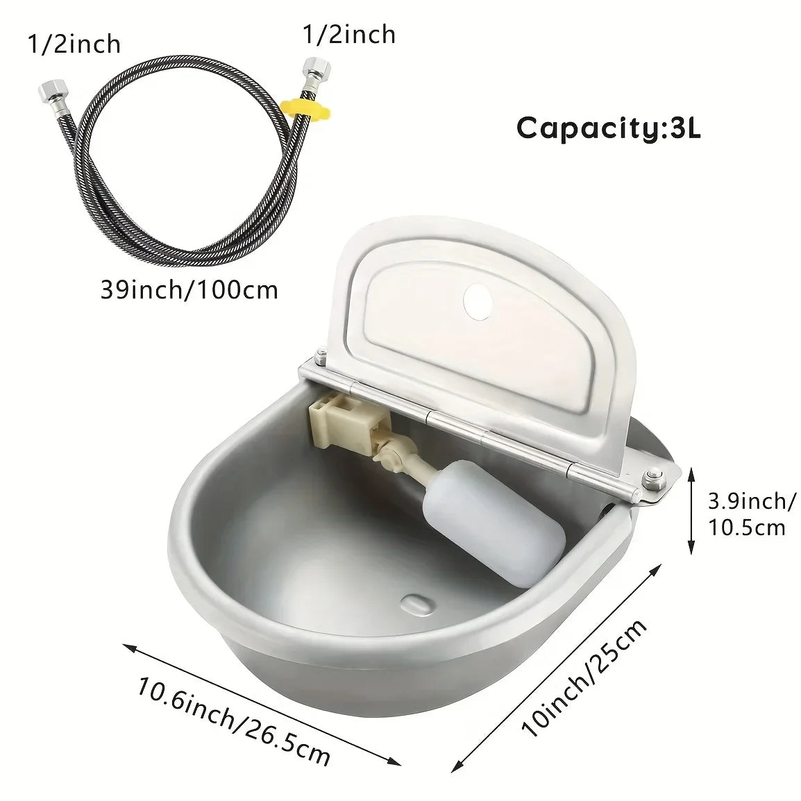 Automatic Gravity-fed Outdoor Pet Water Dispenser – Dog Supplies