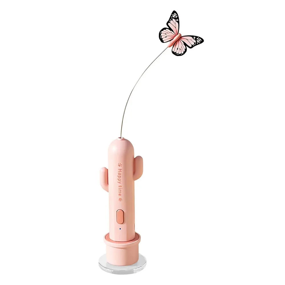 2 Play Mode Interactive Cat Toys Butterfly Teaser – 4 Colors