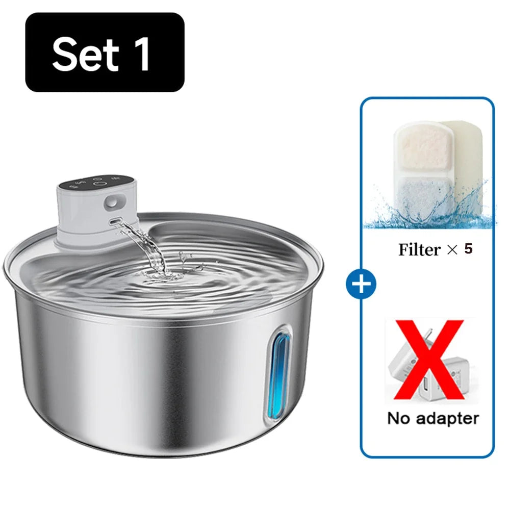 5.5l Wireless Charging Automatic Water Fountain – 3 Colors