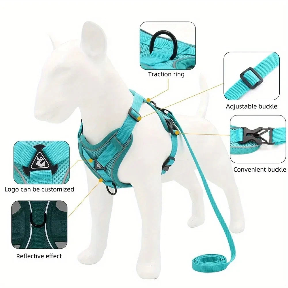 No Pull Dog Harness and Leash Set Adjustable - ProPawPet.com