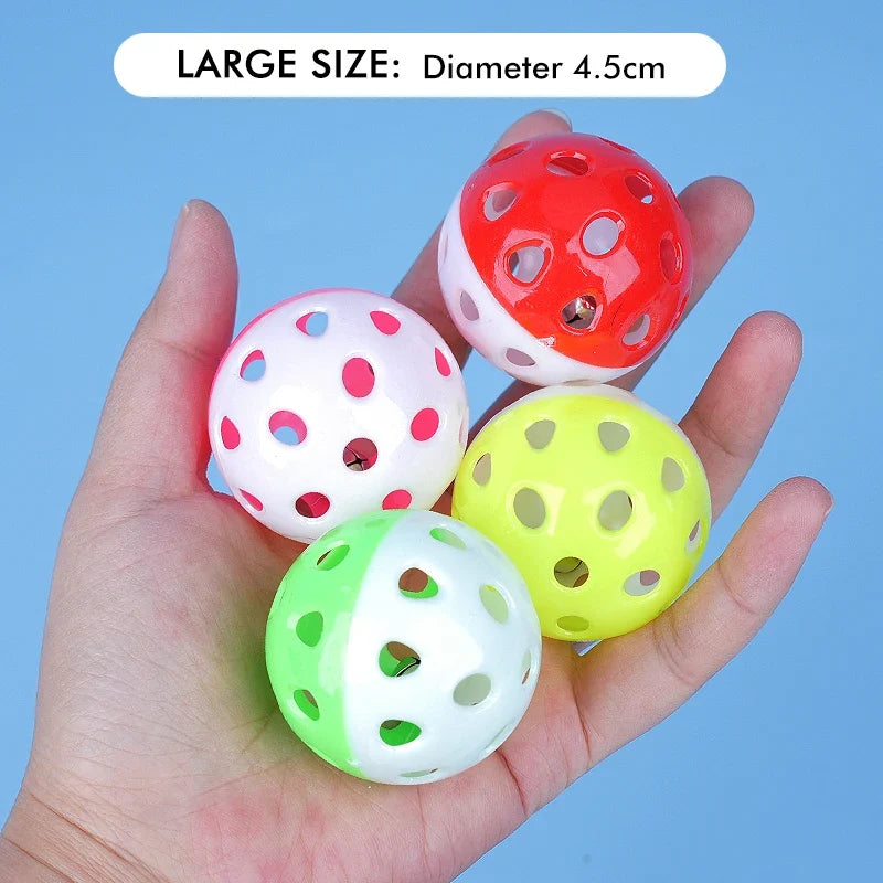 Pet Parrot Toy Balls Fun Colored Hollow Bell – Bird Supplies