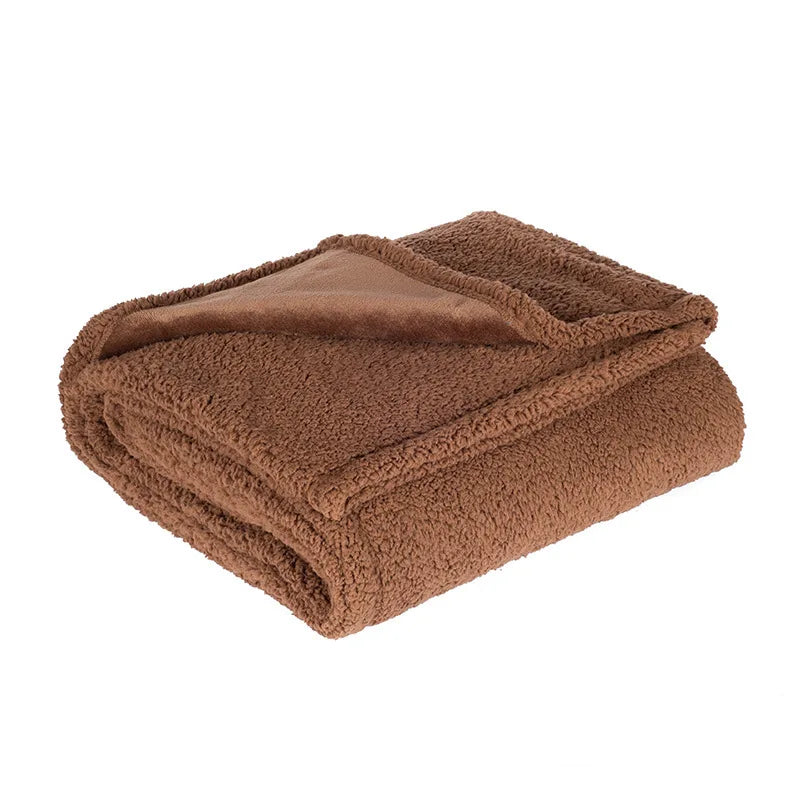 Pet Blanket Waterproof Urine Proof Flannel Sherpa Reversible, Warm
