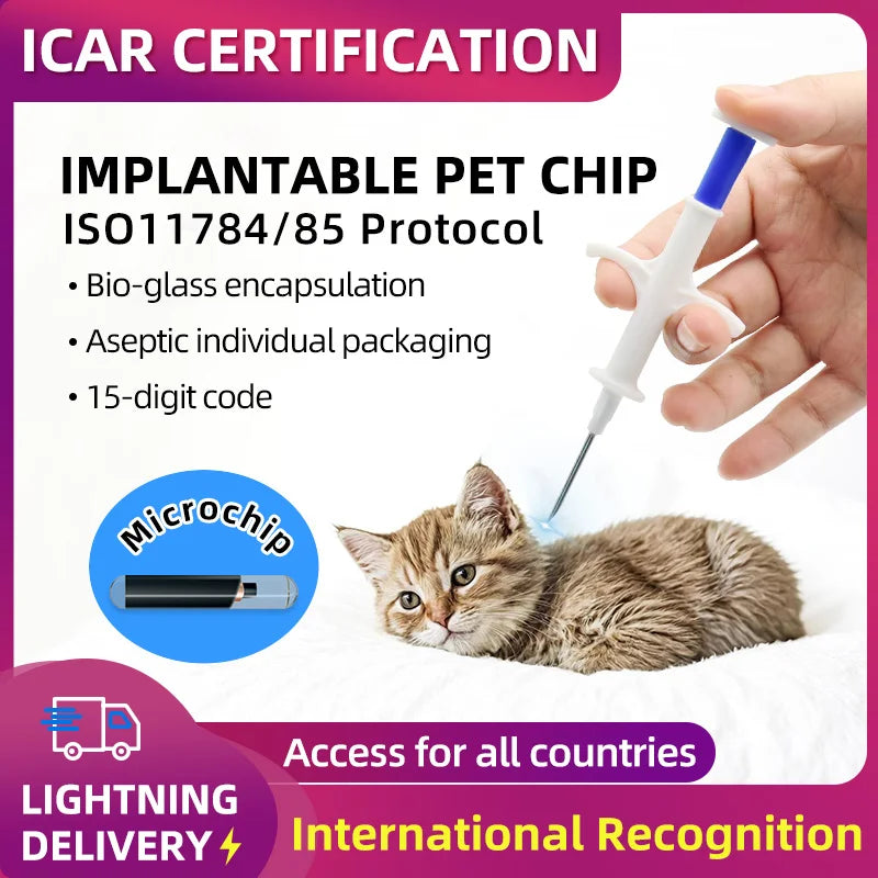 200pcs 1.25x7 syring with microchip for - ProPawPet.com