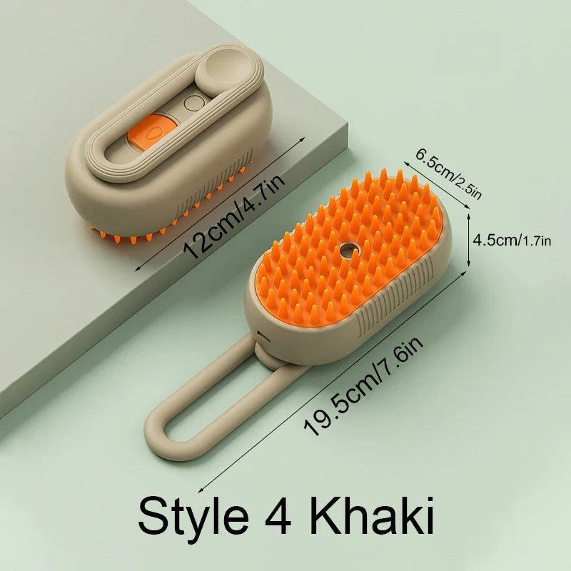 Silicone Steamy Grooming Brush Electric Spray – 11 Colors