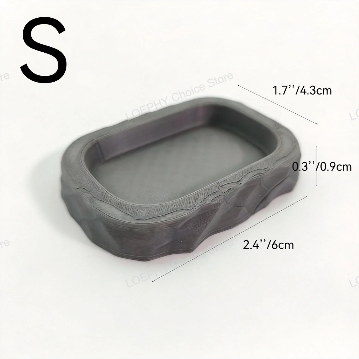 Stone Style Reptile Water Dish 3D Printed Smooth – 3 Colors