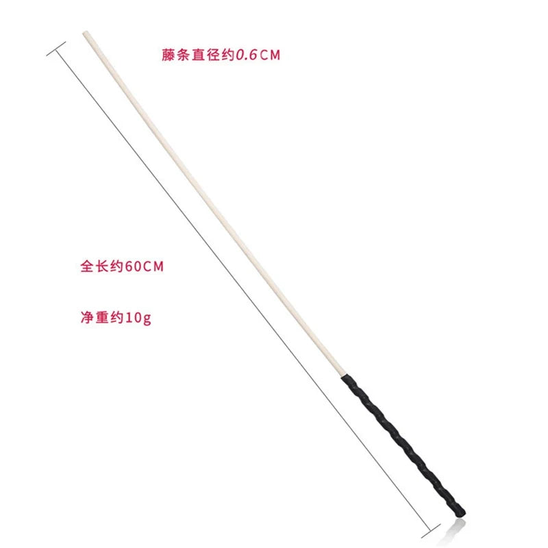 60CM Natural Rattan Long Straight Whip - ProPawPet.com