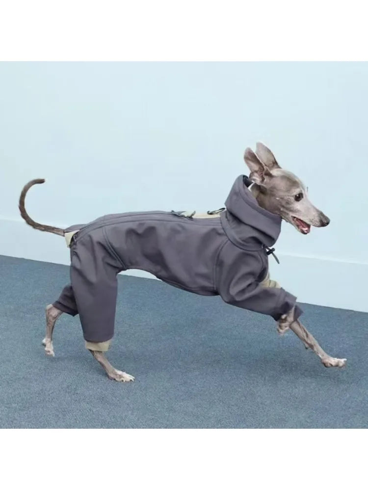 Turtle Neck Warm Dog Jacket,greyhound – photo 4