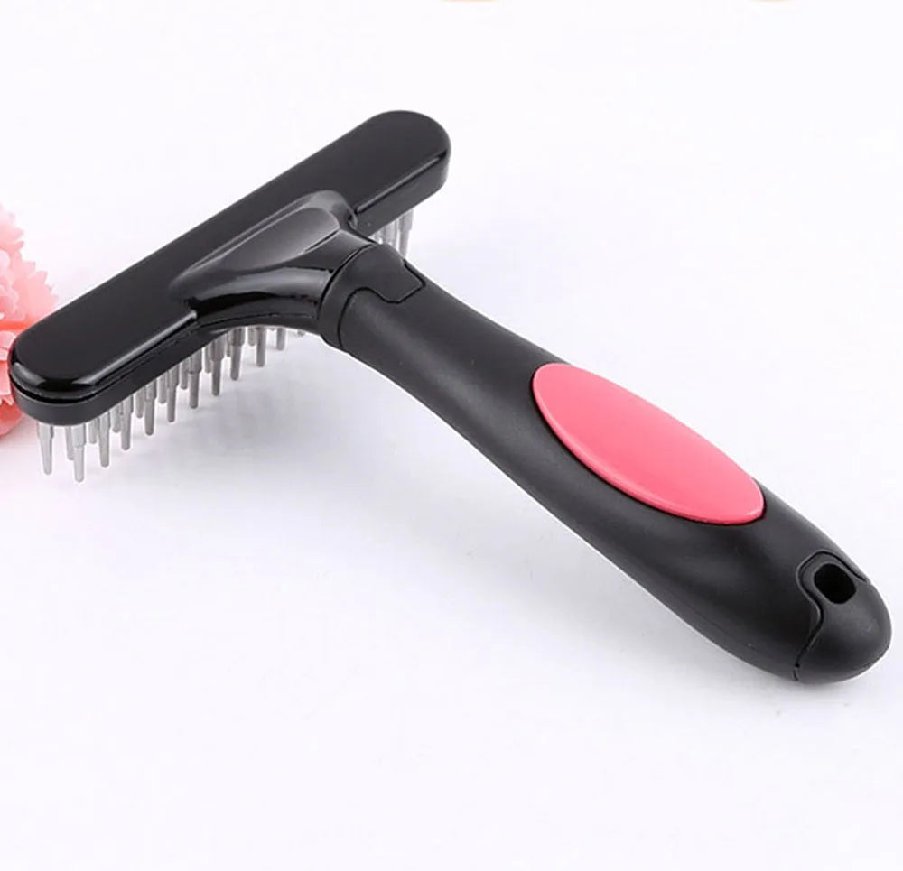 Professional Dog Grooming Rake Long Hair Cat Undercoat Brush – 5 Colors