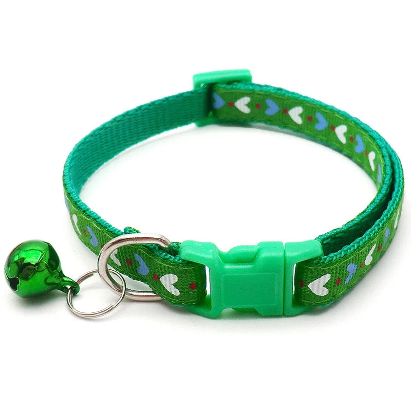 Cat Collar Colorful Cartoon Print Puppy, Adjustable