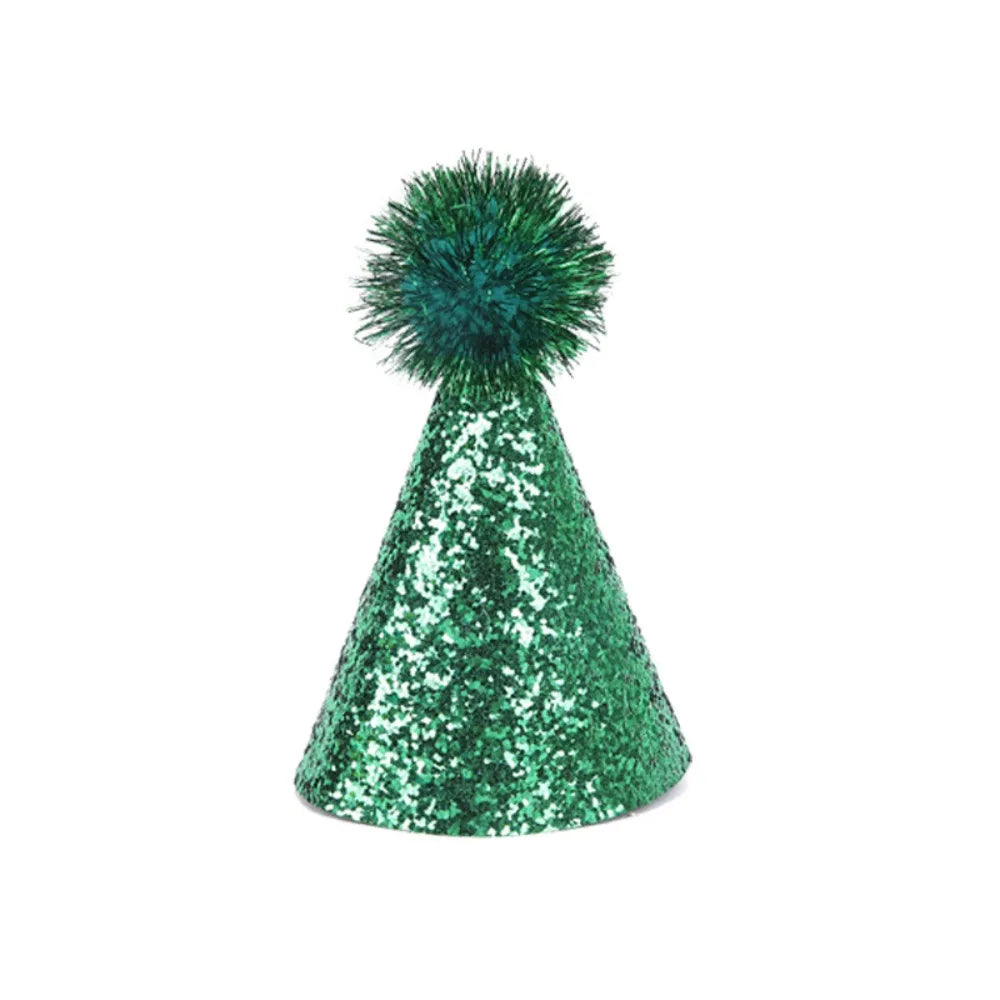 Creative Glitter Dog Birthday Hat Colorful Hairball Shiny Pet – Dog Supplies