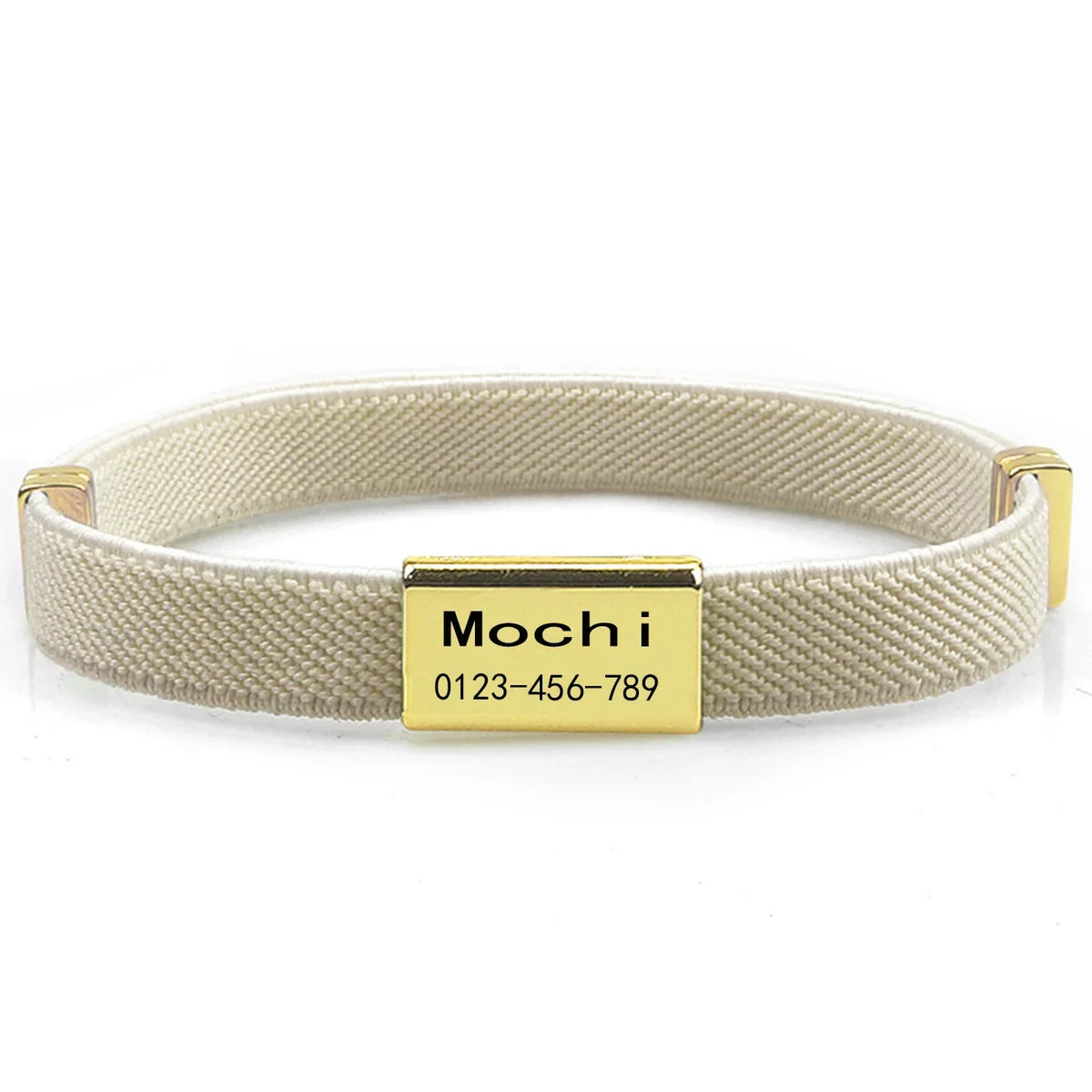 Customizable Cat Collar with Engraved Name Tag, Adjustable