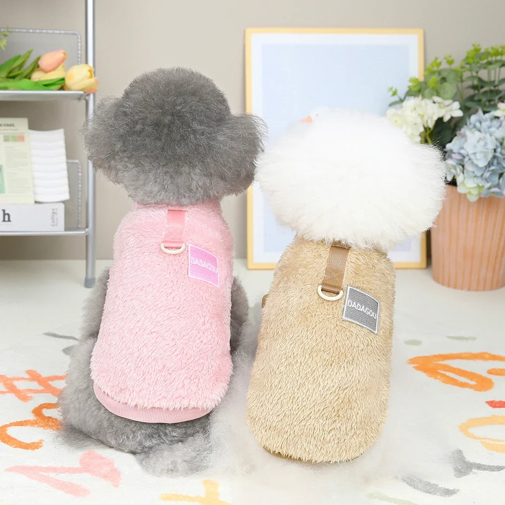 Soft Coral Fleece Pet Clothes Warm Dog Vest - ProPawPet.com