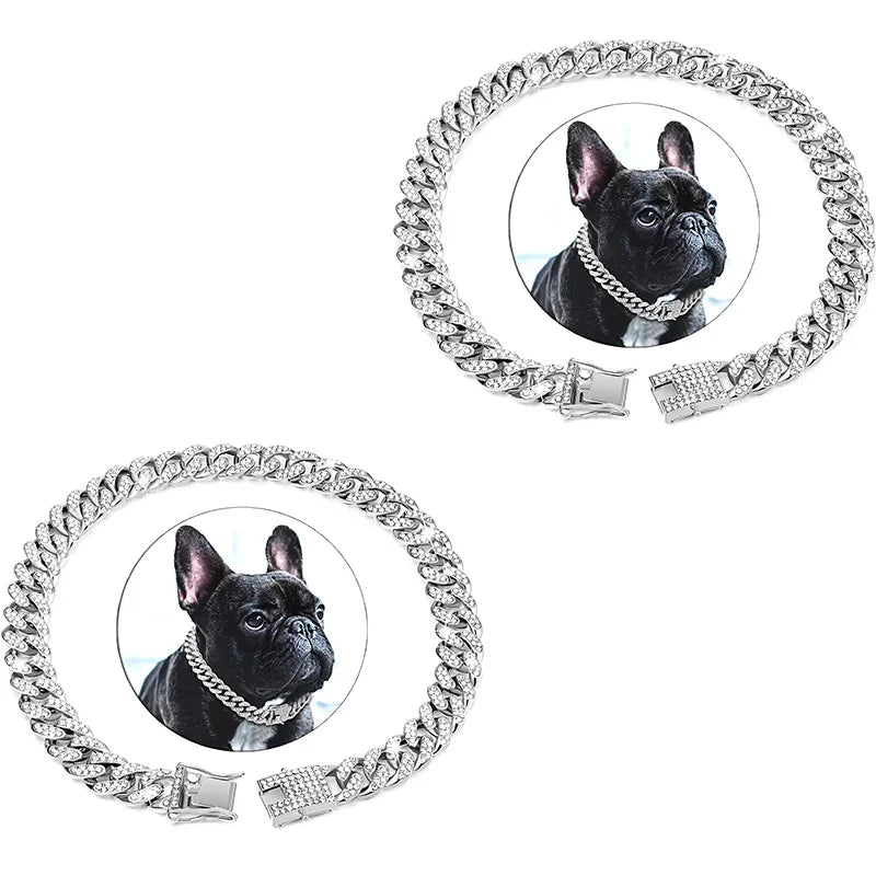 1-3pcs Dog Chain Diamond Dog Collar Walking - ProPawPet.com