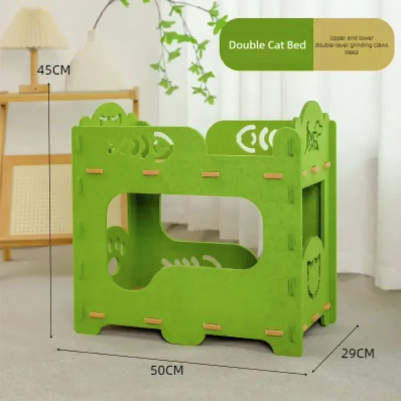 2-Layer Felt Cat Home Indoor Multi Functional Pet Bed – Cat Supplies