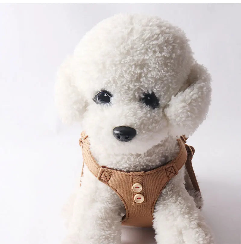 Cotton Denim Dog Harness & Pet Leash Set - - ProPawPet.com