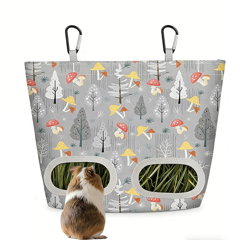 Rabbit Hay Feeder Bag Guinea Pig Hanging 29 2x23cm Feeding for Small Pets