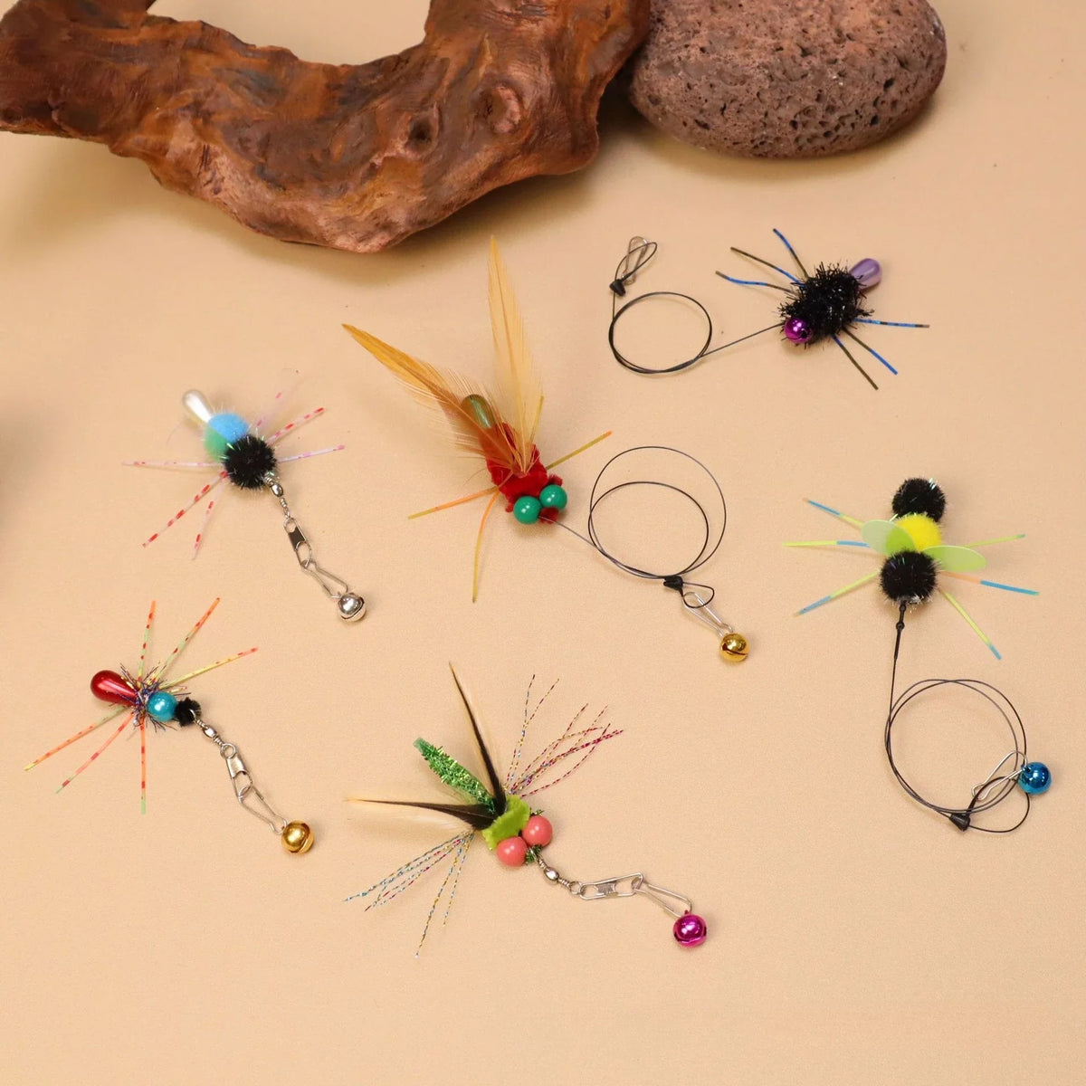 3pcs Colorful Simulation Insect Cat Teaser - ProPawPet.com