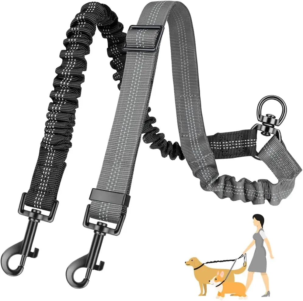 1.6ft Long Dual Dog Leash – Dog Supplies