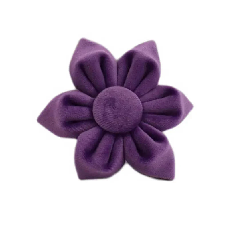 Purple Velvet Dog Collar And Leash Set For - ProPawPet.com