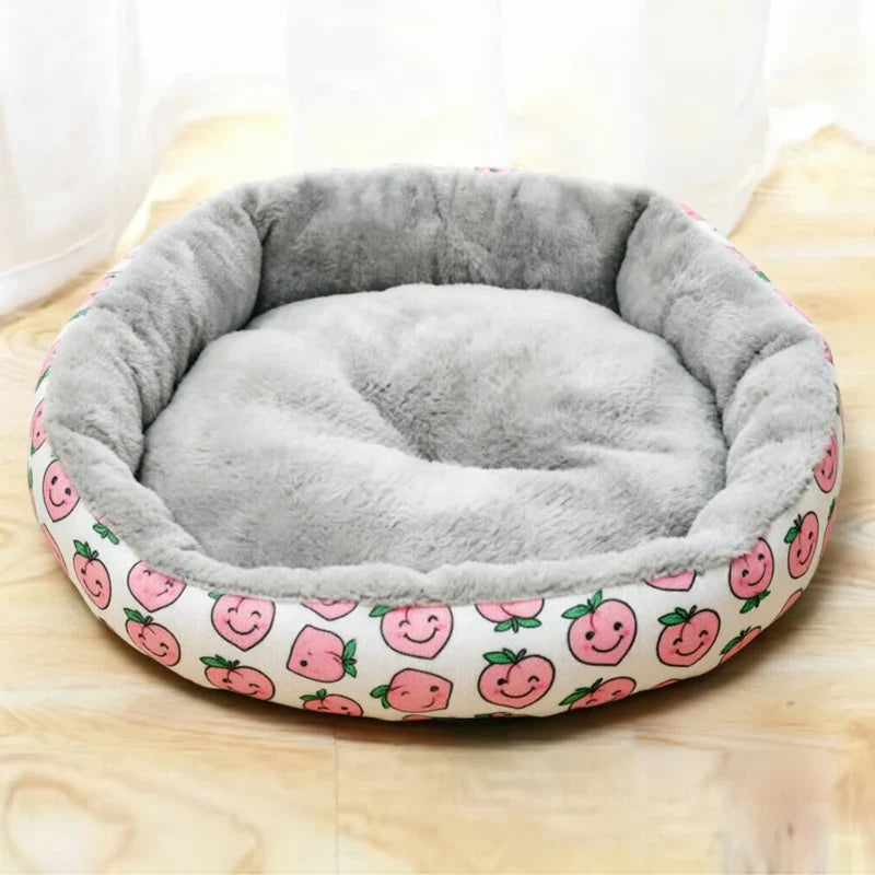 Round Corduroy Cat Bed, Soft and Warm Pet Bed - ProPawPet.com