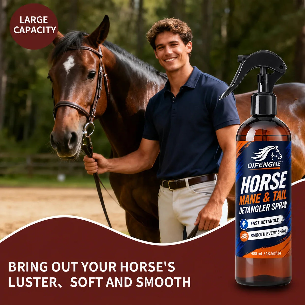 Horse Mane Tail Detangling Conditioner Spray - ProPawPet.com