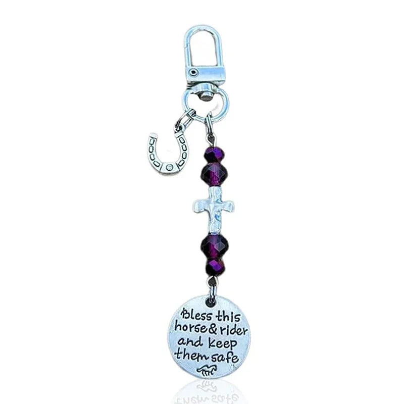 Horse Saddle and Bridle Charm Clip Bless This – 6 Colors