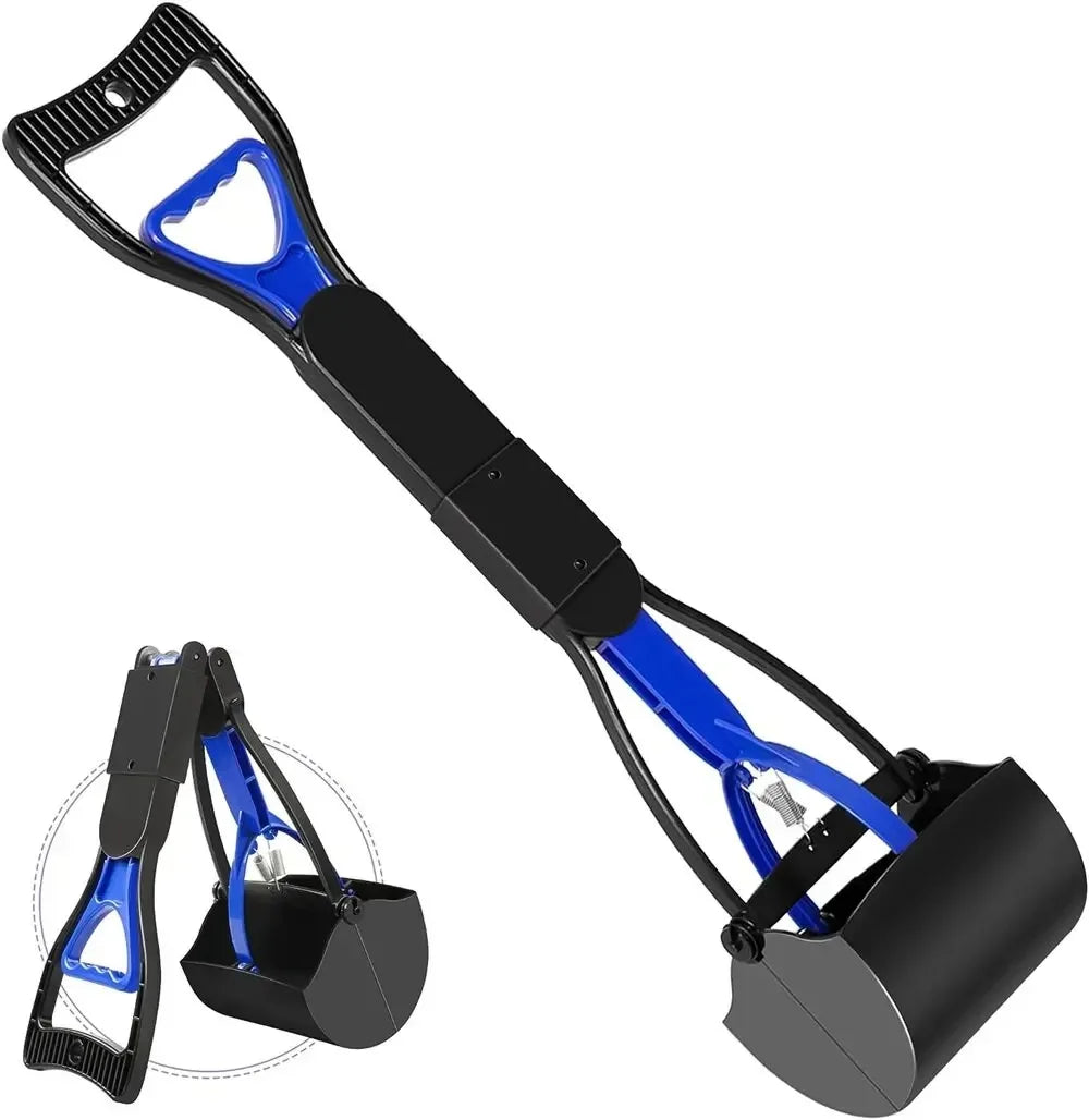 Dog Poop Grabber Pooper Scooper Long Handle Large Folding – 4 Colors