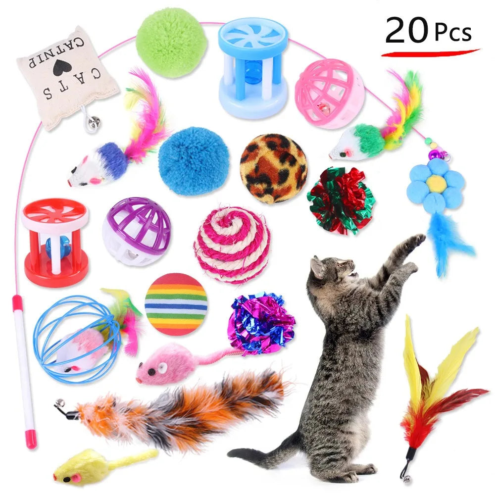 Durable 12 14 Exercise Mouse Shape Balls Cat Toys – 9 Colors