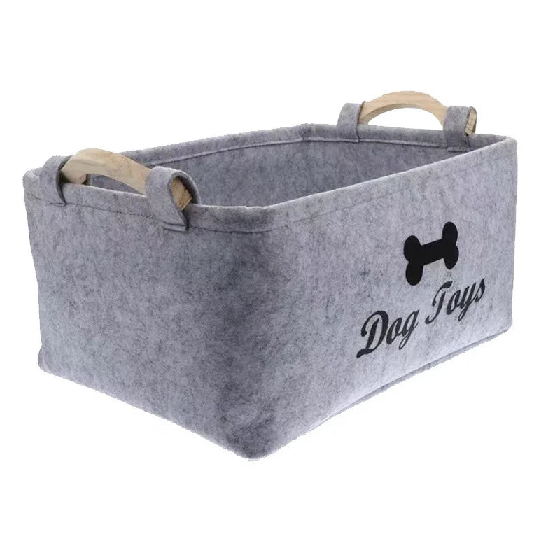 Felt Pet Toy Box, Dog Storage Basket Box – Dog Toys & Play
