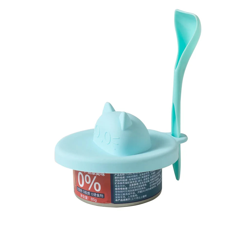 Cat Shaped Silicone Pet Can Lid, Reusable Airtight Food Cover – Cat Supplies