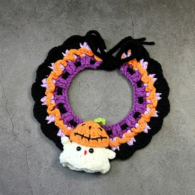 Hand-crochet Pet Scarves Collars Halloween - ProPawPet.com