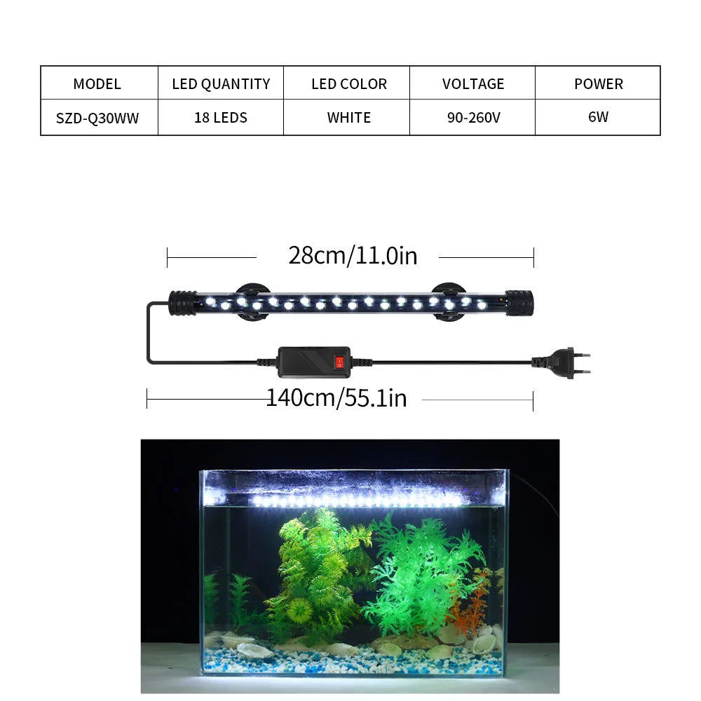 90-260V Aquarium Light LED Waterproof Fish - ProPawPet.com