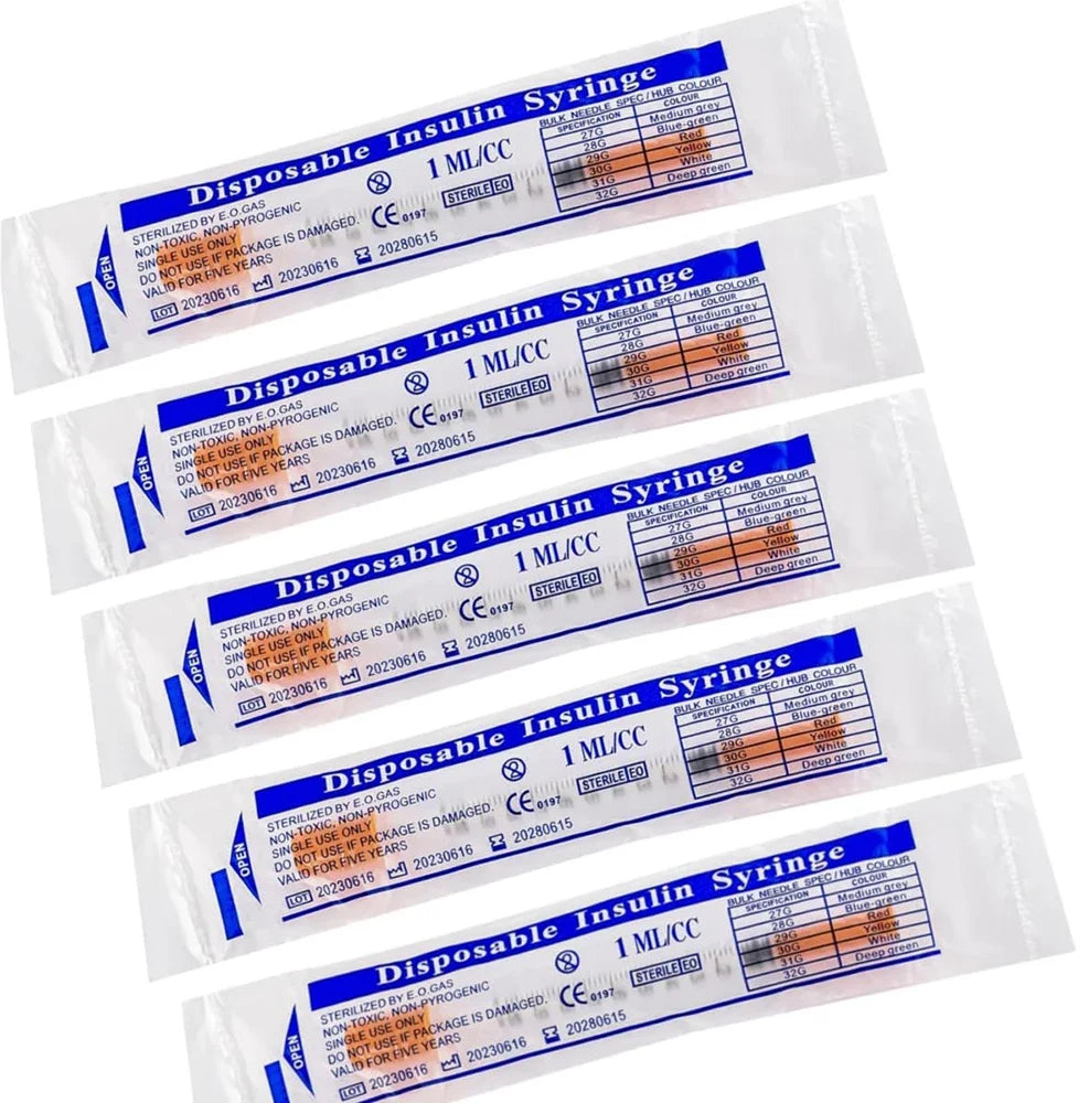 100pcs 1ml/cc 30G 8mm /31G 6mm Disposable - ProPawPet.com