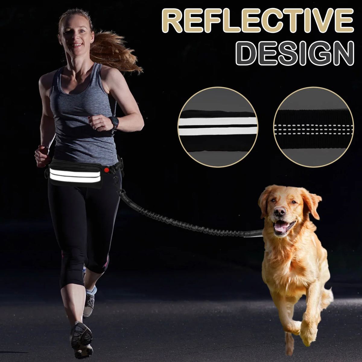 Hands Free Dog Leash for Running Walking - ProPawPet.com