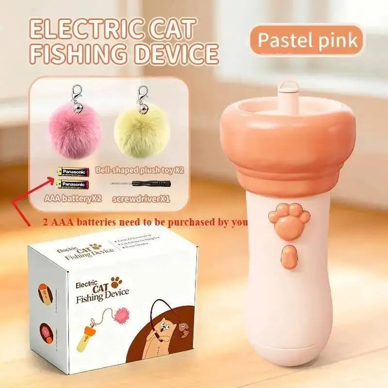Electric Cat Teaser Catapult Retrievable Launch Teasing Stick – Cat Supplies
