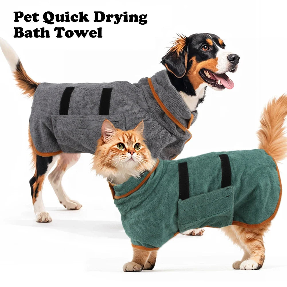 Dog Bathrobe Absorbent Pet Quick Drying Bath - ProPawPet.com