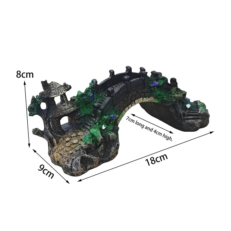 Fish Tank Artificial Bridge Resin Landscape Decoration – Aquarium Supplies