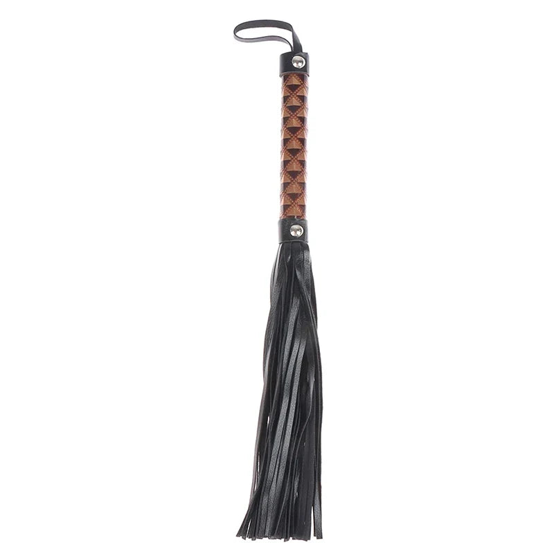 Outdoor Non Slip Leather Braided Horse Racing Whip – 3 Colors