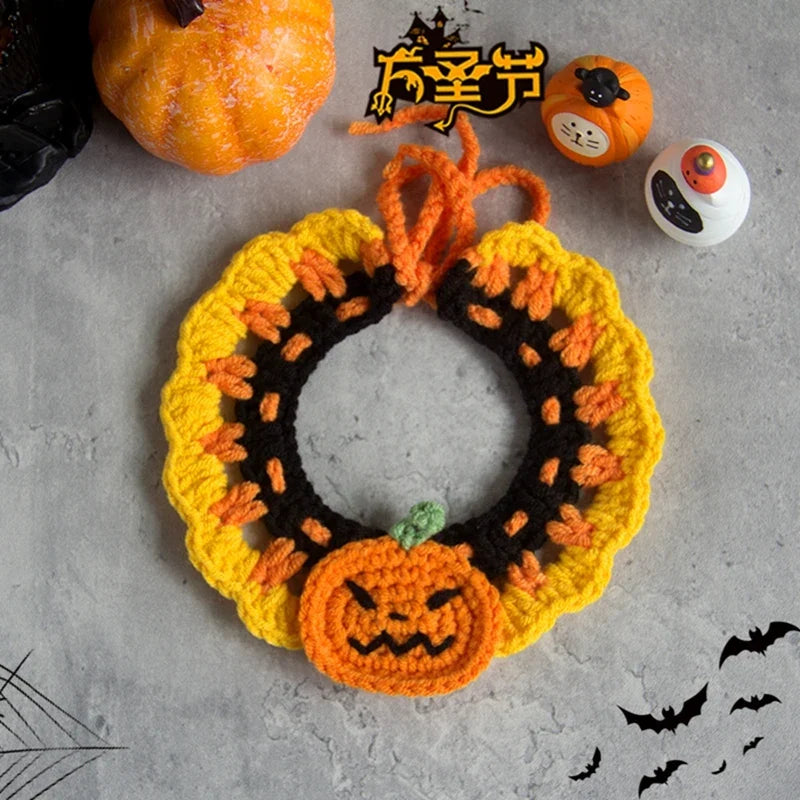 Hand-crochet Pet Scarves Collars Halloween - ProPawPet.com