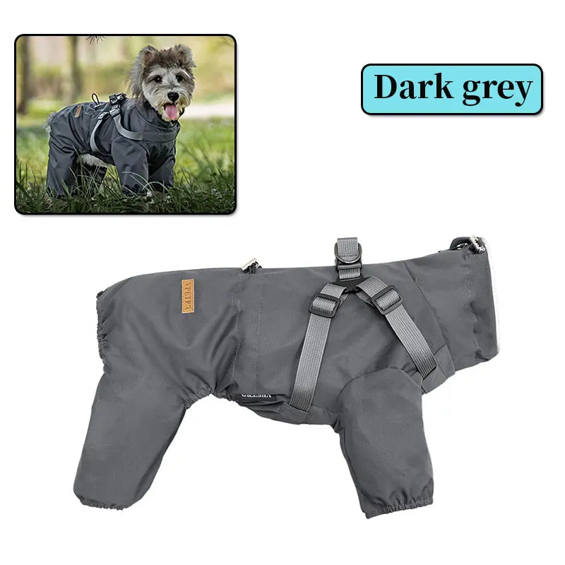 Dog Raincoat With Harness Waterproof Jacket - ProPawPet.com