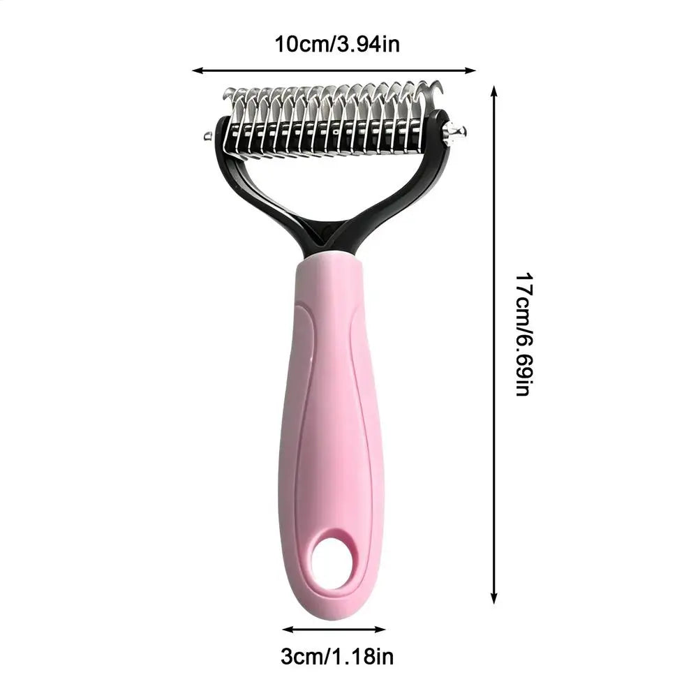 Double Sided Pet Deshedding Grooming Brush – 2 Colors