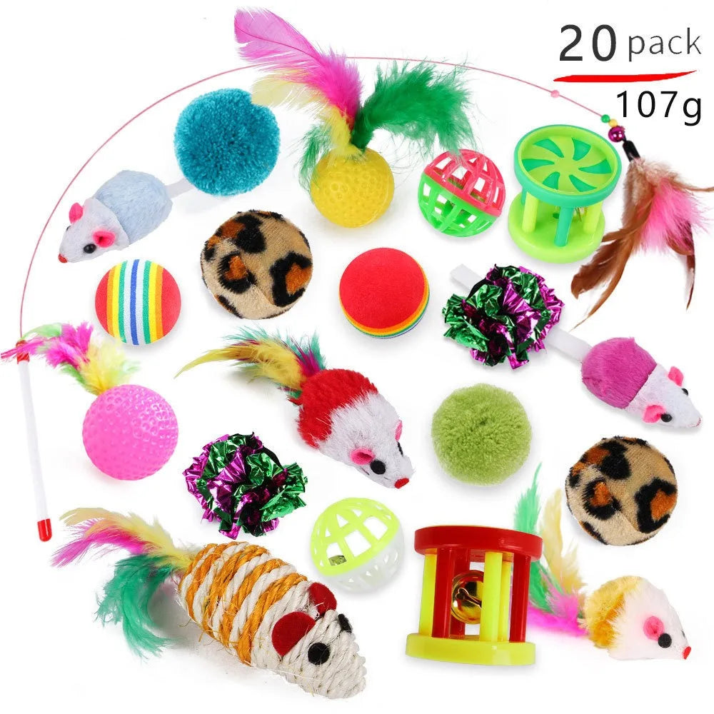 Durable 12 14 Exercise Mouse Shape Balls Cat Toys – 9 Colors