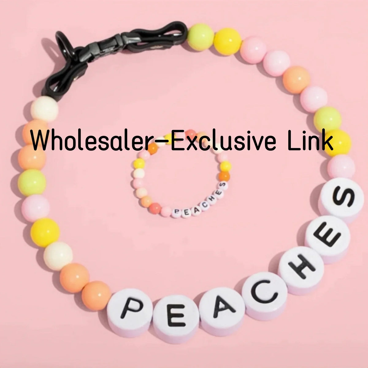 pet beaded name collar with friendship - ProPawPet.com