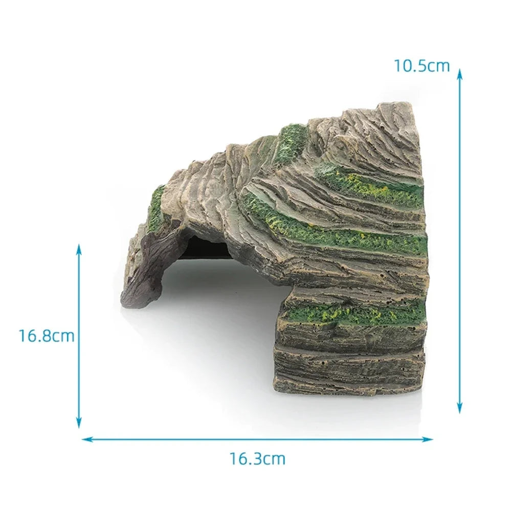 Resin Reptile Pet Rock Hide Cave – 9 Colors