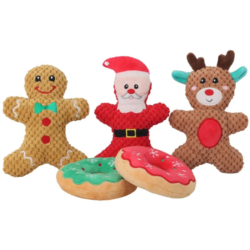 Pet Dog Plush Noise Chewing Toy Santa Elk - ProPawPet.com