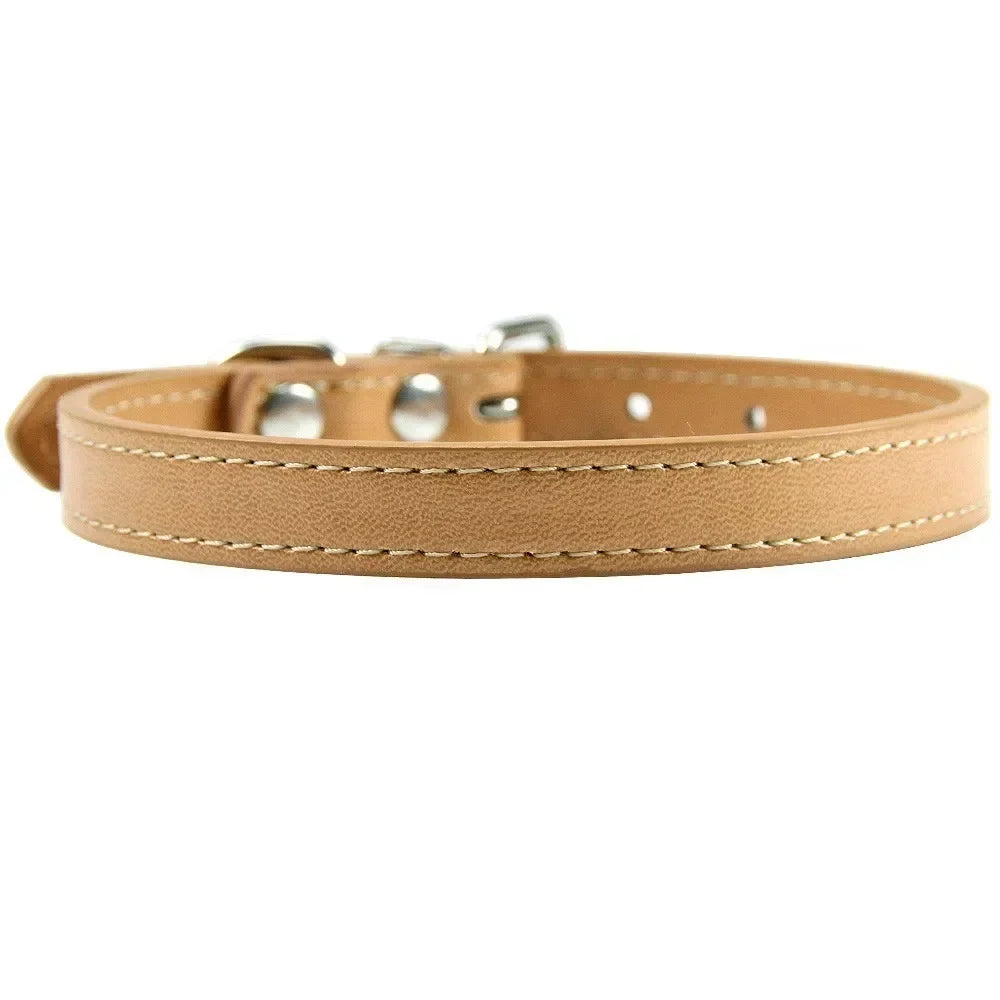 Colorful Leather Puppy Cat Collar Cute - ProPawPet.com
